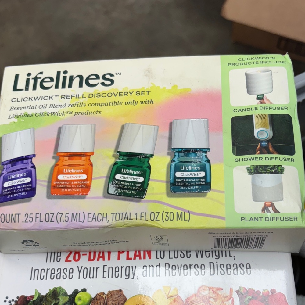 4- Count .25 fl oz Lifelines Clickwick Refill Discovery Set